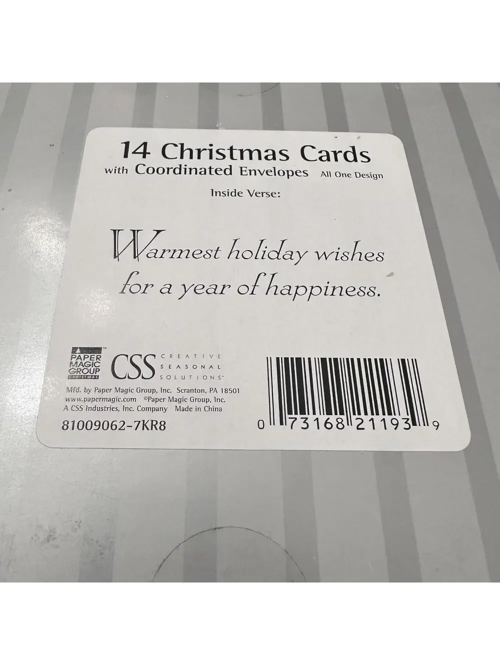 Embossed Joy Gold And Red Holiday Cards And Envelopes 14 Ct Boxed Set New